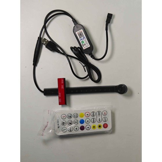 Smart TV color sensor-adjusted ambient light controller with remote control